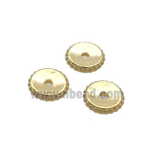 Copper Heishi Beads Spacer Unfade Gold Plated