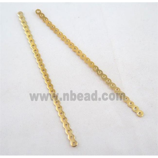 jewelry spacer bead, iron, gold plated
