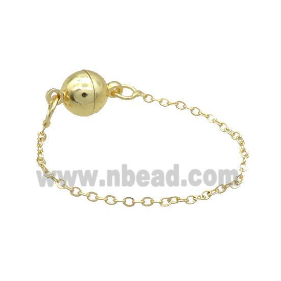Copper Bracelet Chain Magnetic Gold Plated