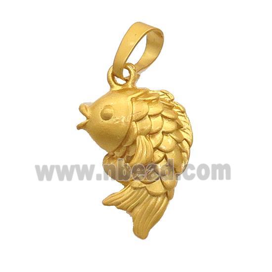 Alloy Fish Charms Pendant Gold Plated