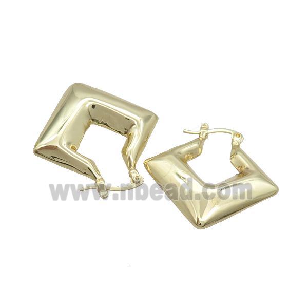 Copper Latchback Earring Gold Plated