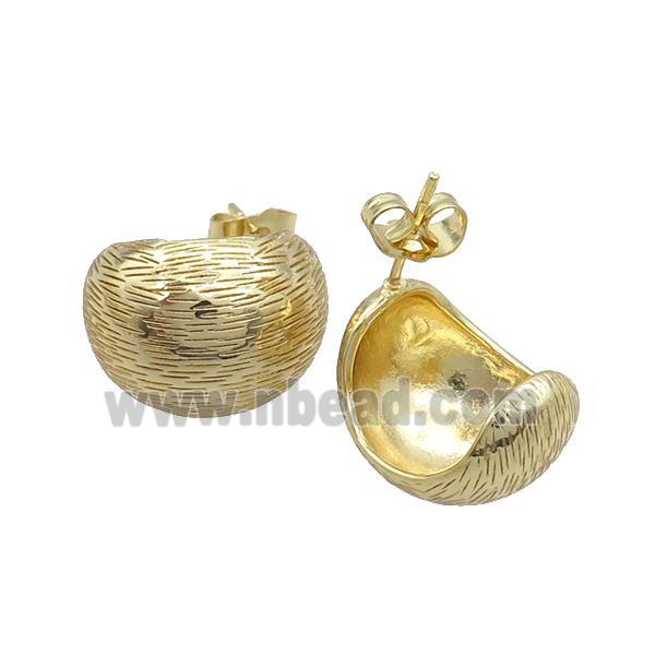 Copper Stud Earring Gold Plated
