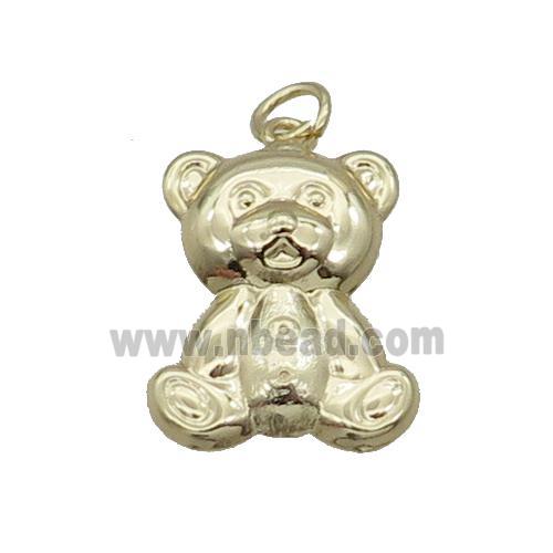 Copper Bear Pendant Gold Plated