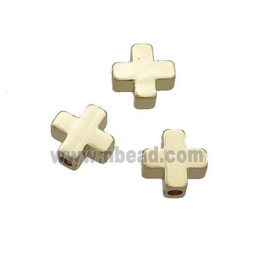 Copper Cross Beads Gold Plated