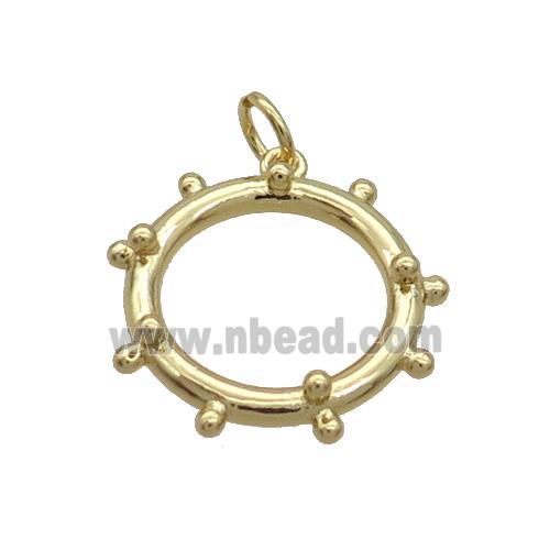 Copper Circle Pendant Gold Plated