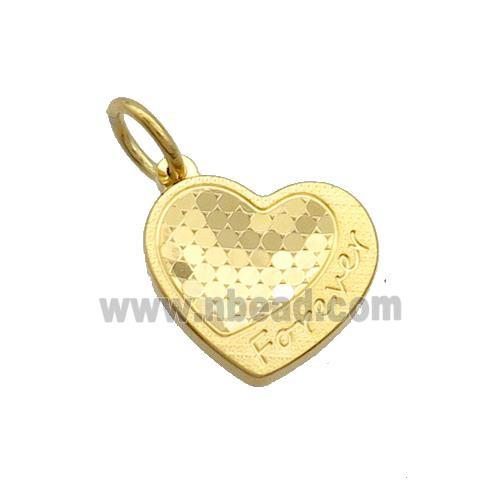 Copper Heart Pendant Forever 18K Gold Plated