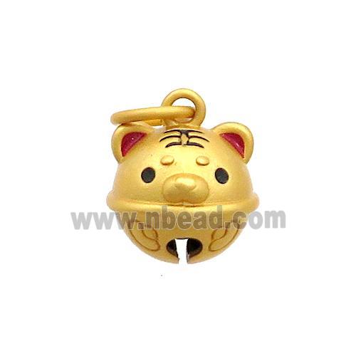 Copper Lucky Pigs Pendant 18K Gold Plated
