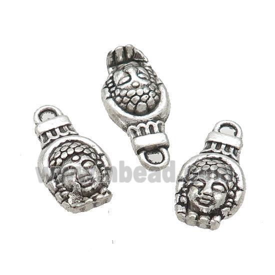 Tibetan Style Buddha Pendant Zinc Antique Silver