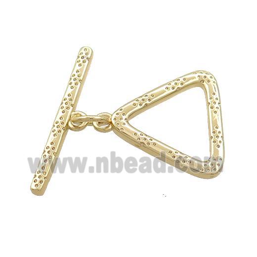 Copper Toggle Clasp Triangle Gold Plated