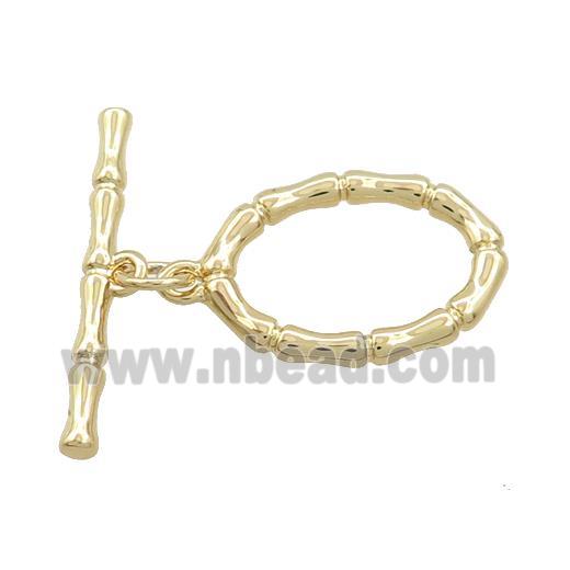 Copper Toggle Clasp Oval Gold Plated