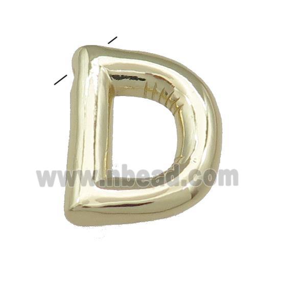 Copper Letter D Pendant Gold Plated