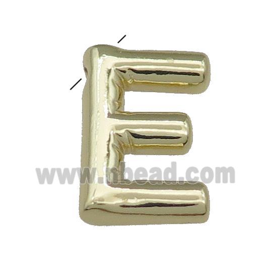 Copper Letter E Pendant Gold Plated