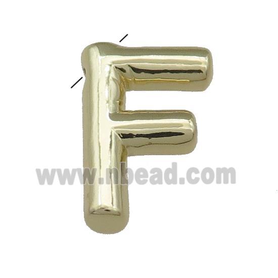 Copper Letter F Pendant Gold Plated