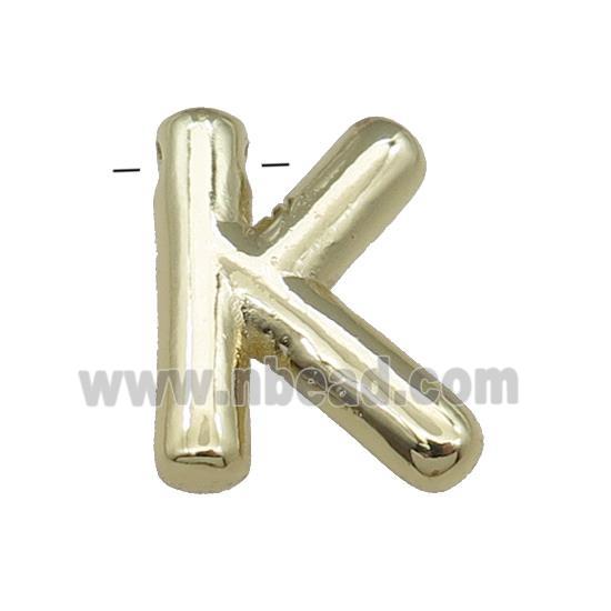Copper Letter K Pendant Gold Plated