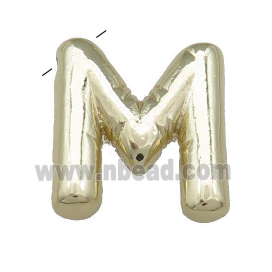 Copper Letter M Pendant Gold Plated