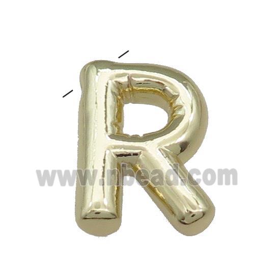 Copper Letter R Pendant Gold Plated