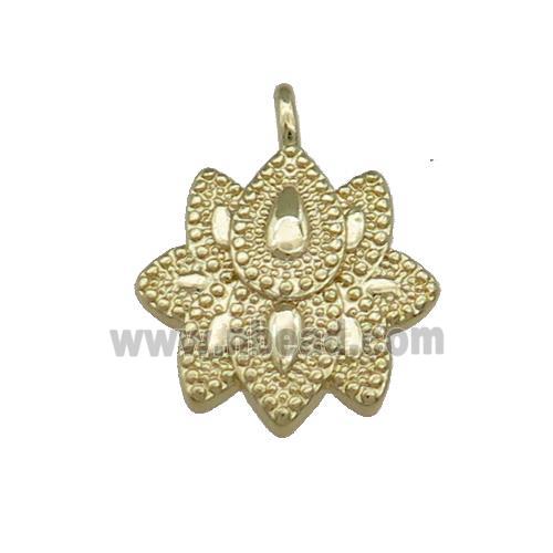 Copper Flower Pendant Gold Plated