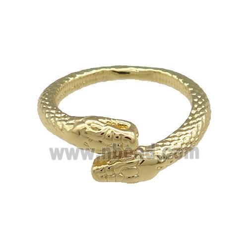 Copper Snake Rings Gold Plated