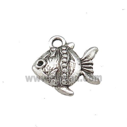 Tibetan Style Zinc Fish Pendant Antique Silver