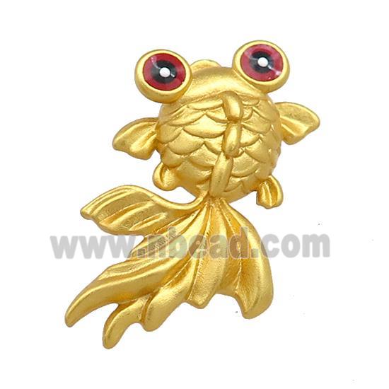 Copper Fish Charms Pendant Unfade 18K Gold Plated