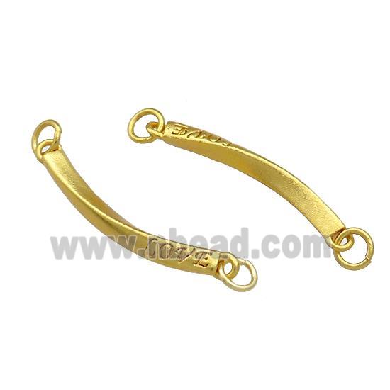 Copper Stick Connector LOVE Unfade 18K Gold Plated