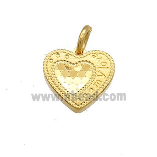 Copper Heart Pendant Mylove Unfade 18K Gold Plated