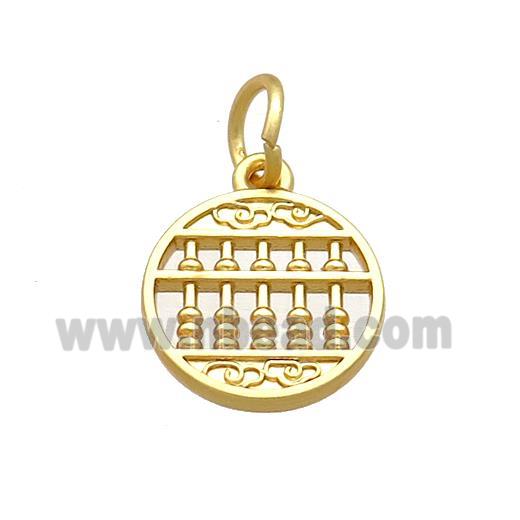 Copper Abacus Pendant Gold Plated
