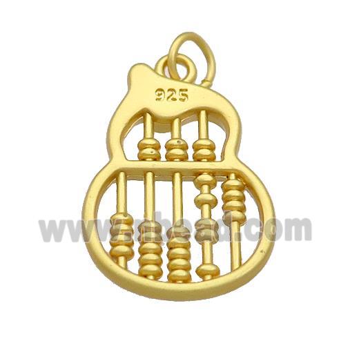 Copper Abacus Pendant Gold Plated