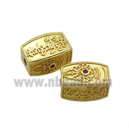 Copper Tube Beads Unfade Gold Plated
