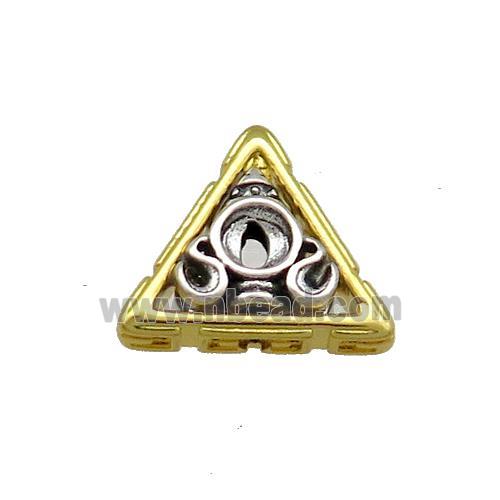 Tibetan Style Triangle Beads Antique Silver Gold