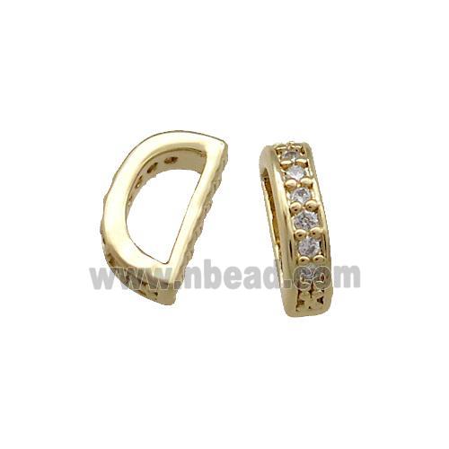 Copper Bail Pave Zircon 18K Gold Plated