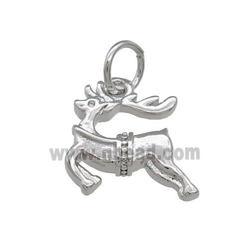 Copper Reindeer Charms Pendant Christmas Platinum Plated