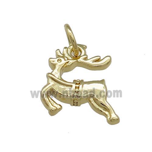 Copper Reindeer Charms Pendant Christmas Gold Plated