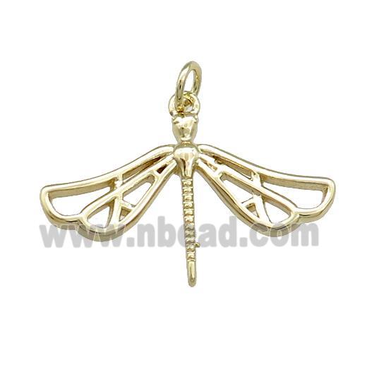 Copper Dragonfly Pendant Gold Plated