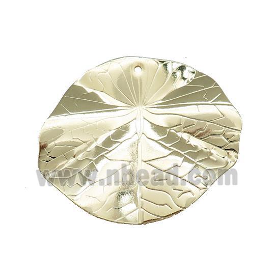 Copper Leaf Pendant Hammered Gold Plated