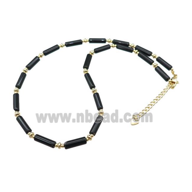Black Onyx Agate Necklace