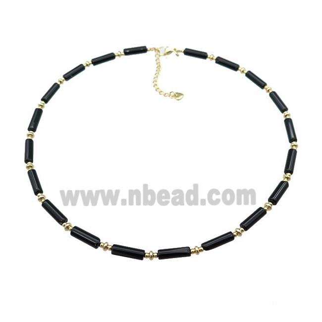 Black Onyx Agate Necklace