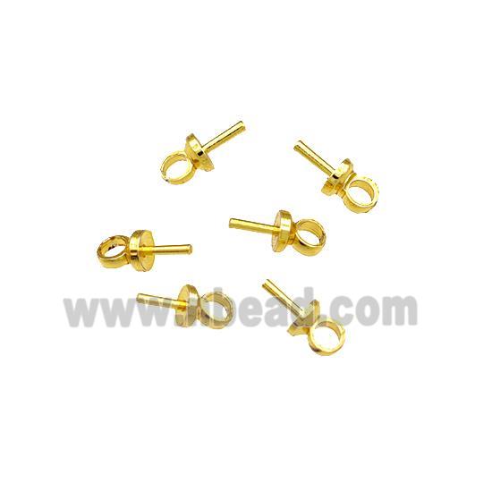 Copper Bails Caps Findings Eye Pin Gold Plated