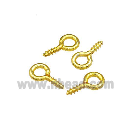 Copper Eye Screw Bails Pin Gold Plated