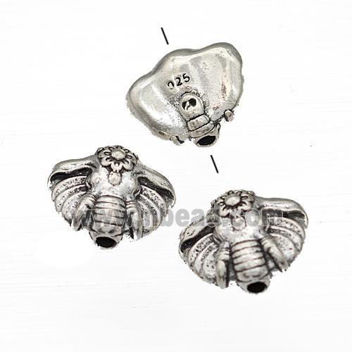 Tibetan Style Copper Butterfly Beads Antique Silver