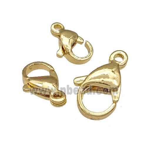 Stainless Steel Lobster Clasp 14K Gold Plated