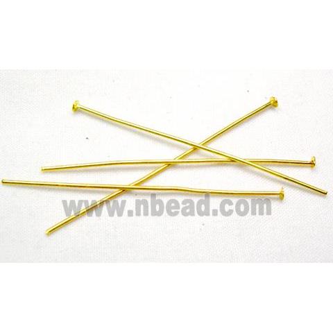 Iron T-Head-Pins Gold PLated