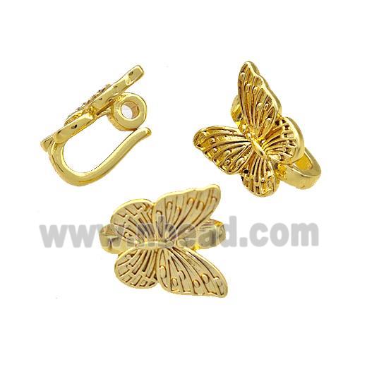 Copper Bails Butterfly Gold Plated