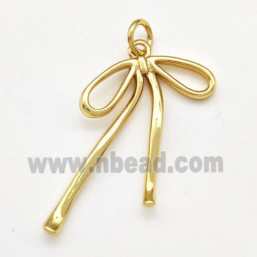Copper Bow Pendant Gold Plated