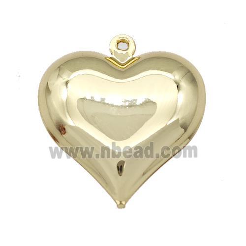 Copper Heart Pendant Hollow Gold Plated