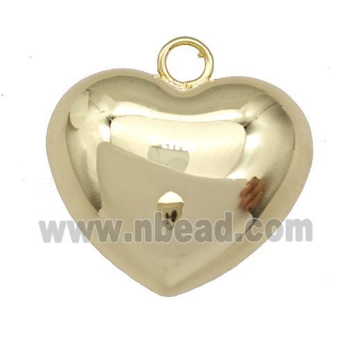 Copper Heart Pendant Hollow Gold Plated