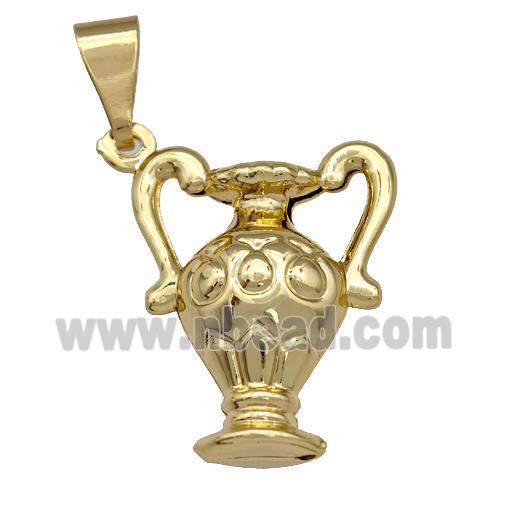 Copper Trophy Charms Pendant Gold Plated