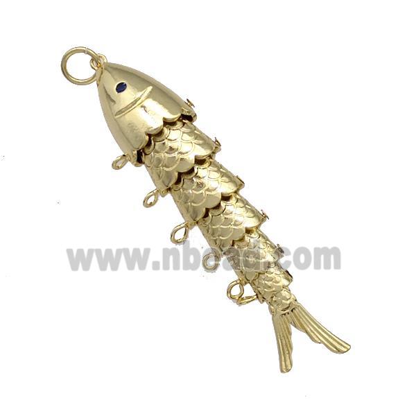 Copper Fish Pendant Gold Plated