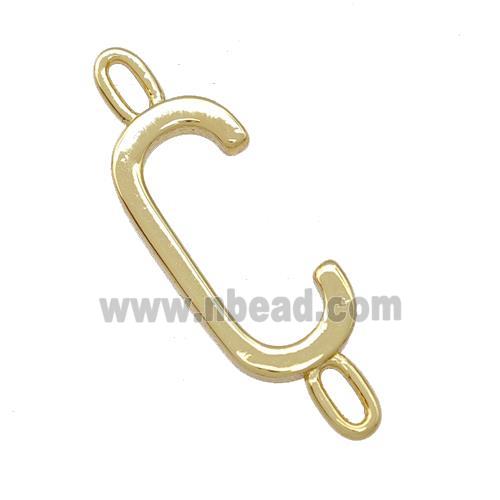 Copper Connector Letter-C Gold Plated