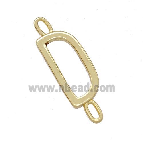 Copper Connector Letter-D Gold Plated